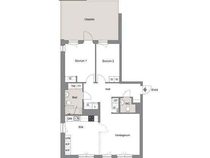 Floor plan for Krögers Promenad 1