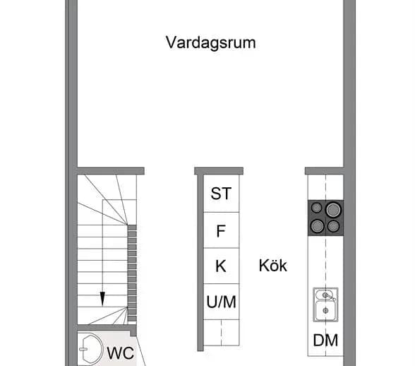 Planritning för Trålargränd 5