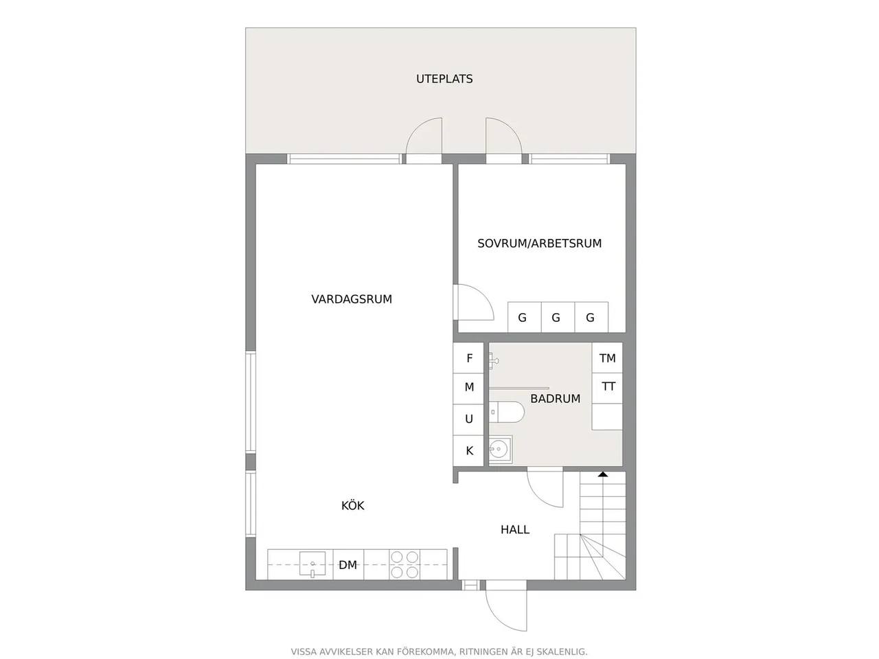 Floor plan for Nybyggarevägen 2 E