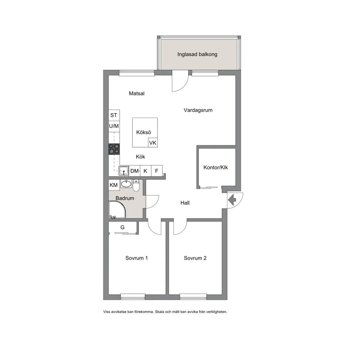 Floor plan for Rosersbergsvägen 23