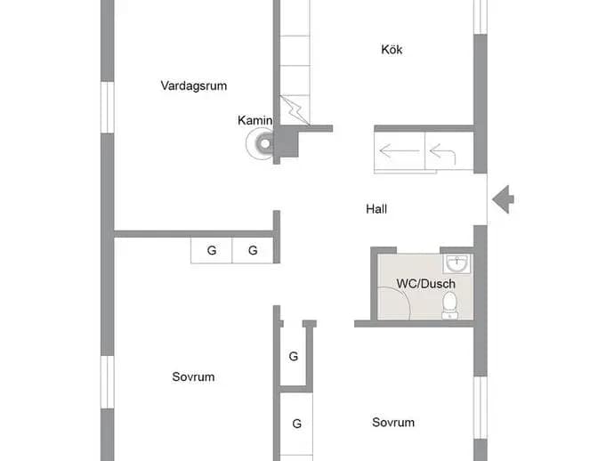 Planritning för Buffervägen 12