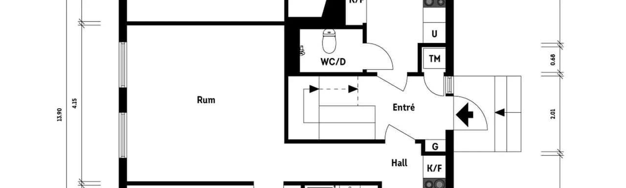 Floor plan for Nyhagenvägen 2