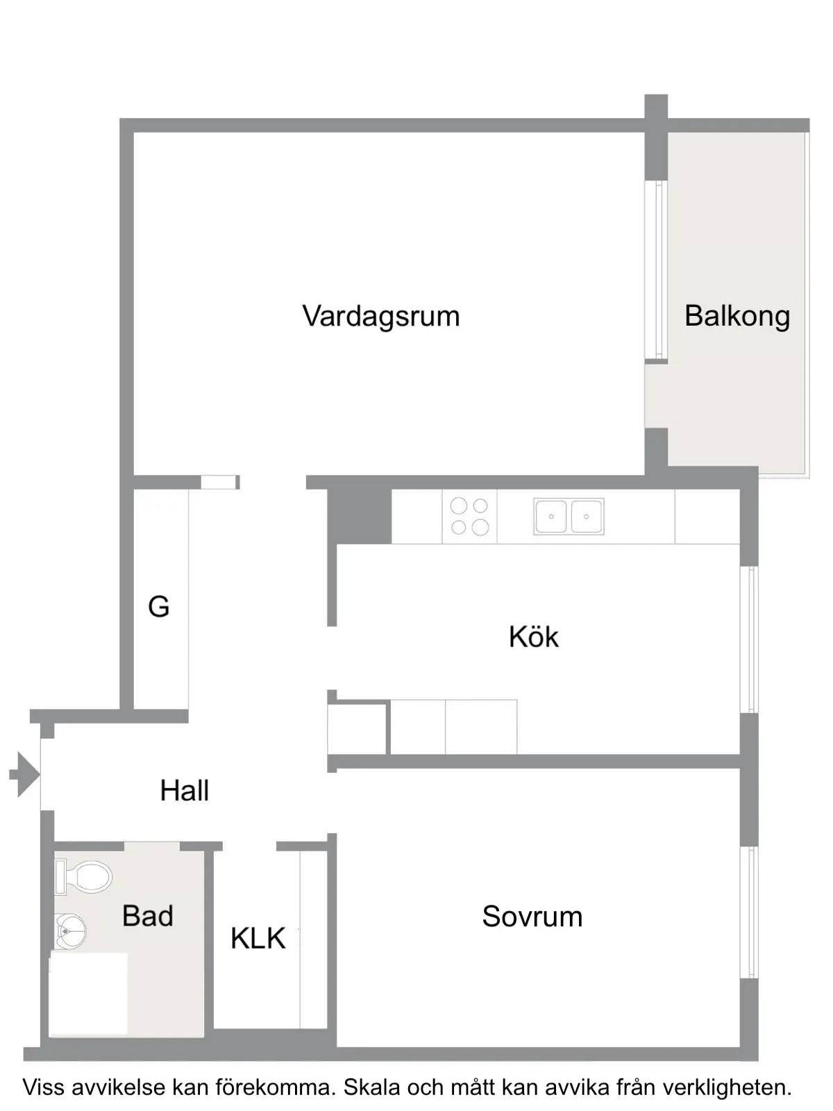 Floor plan for Kulladalsgatan 20A
