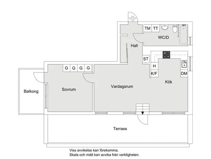 Floor plan for Kristallvägen 2, vån 3/4