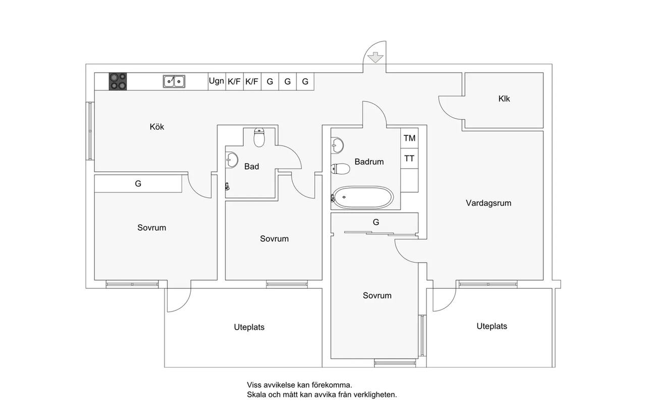 Floor plan for Mariaterrassen 1