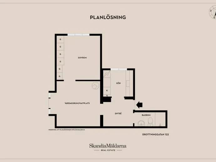 Floor plan for Drottninggatan 122