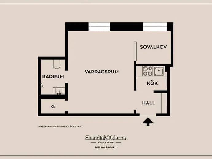 Floor plan for Folkskolegatan 12