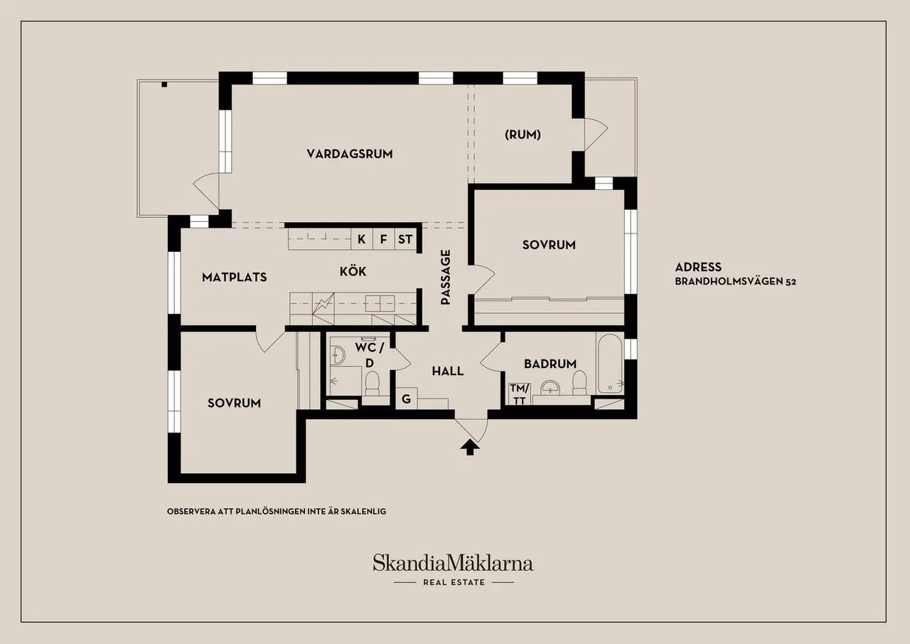 Planritning för Brandholmsvägen 52