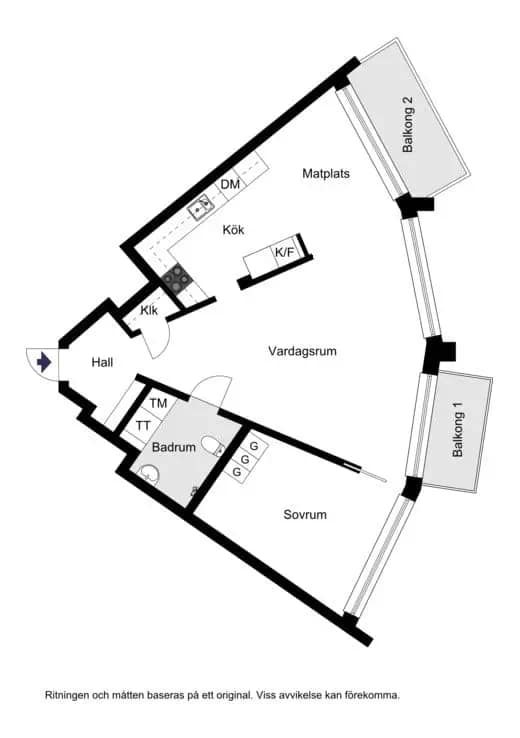 Floor plan for Löjtnantsgatan 3