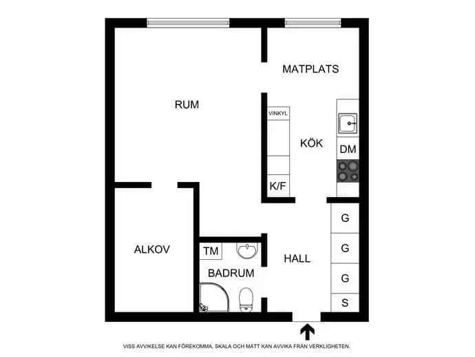 Floor plan for Rindögatan 11