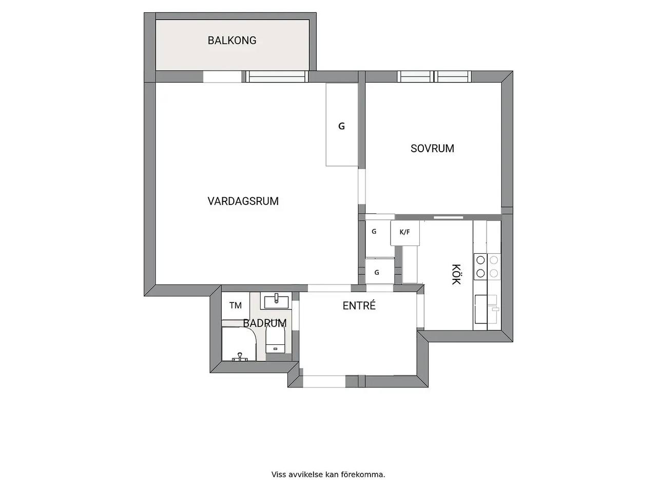 Planritning för Valbogatan 18 B