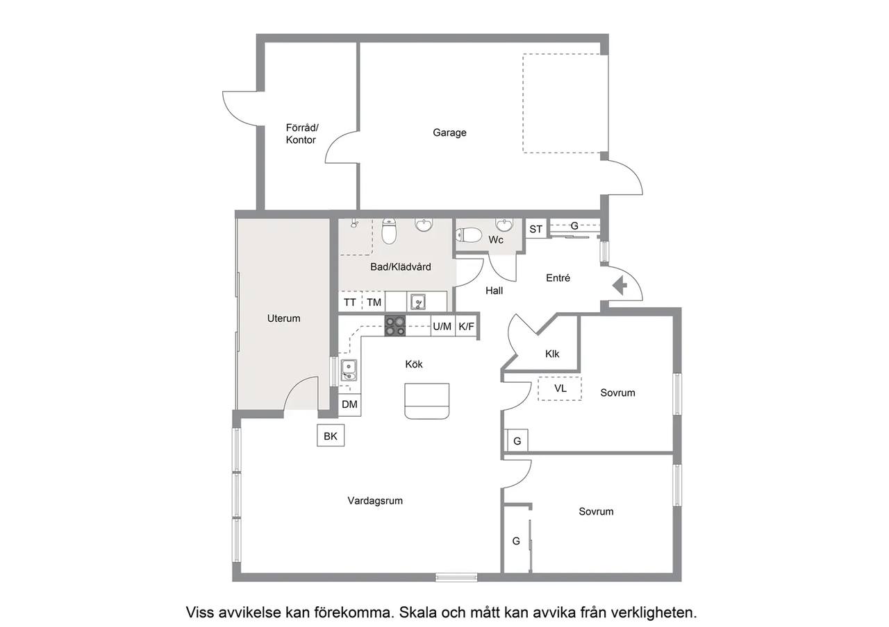 Planritning för Korvettvägen 17