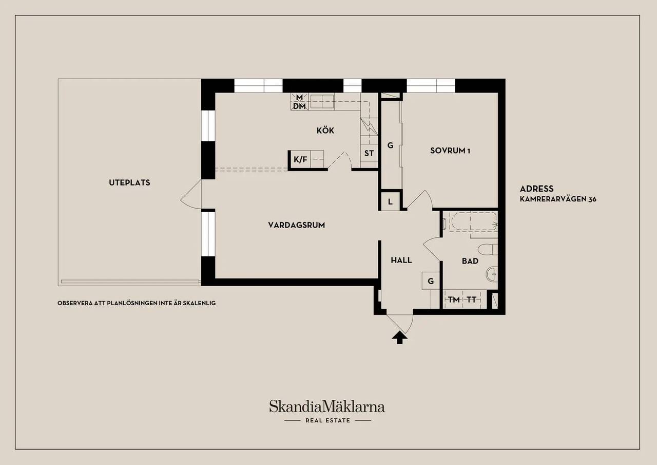 Floor plan for Kamrerarvägen 36