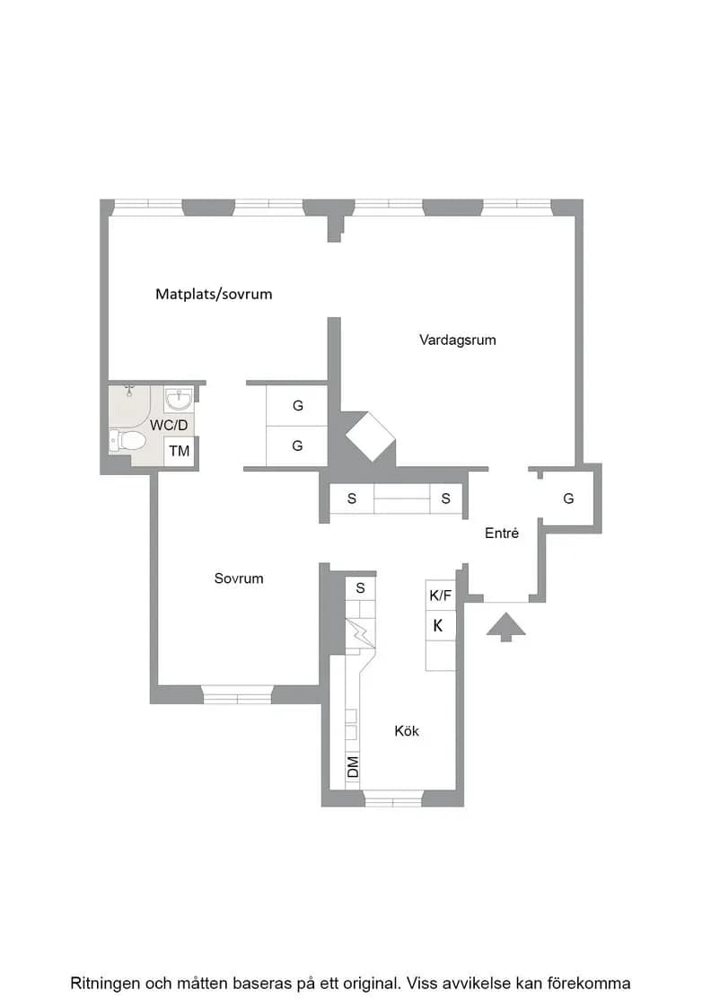 Floor plan for Sibyllegatan 36