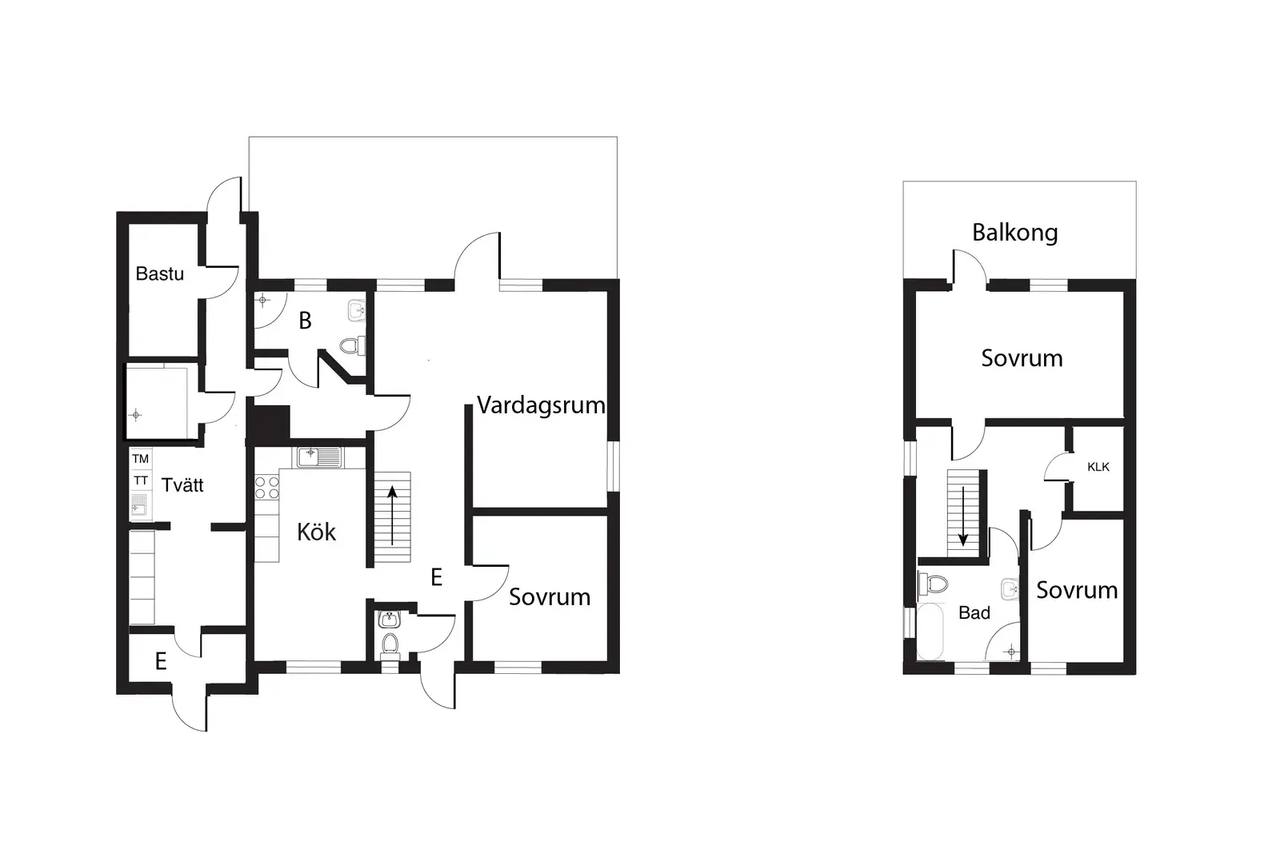 Floor plan for Orrvägen 6