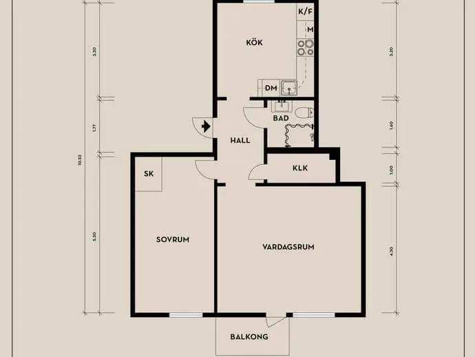 Floor plan for Lydinghielmsgatan 4C