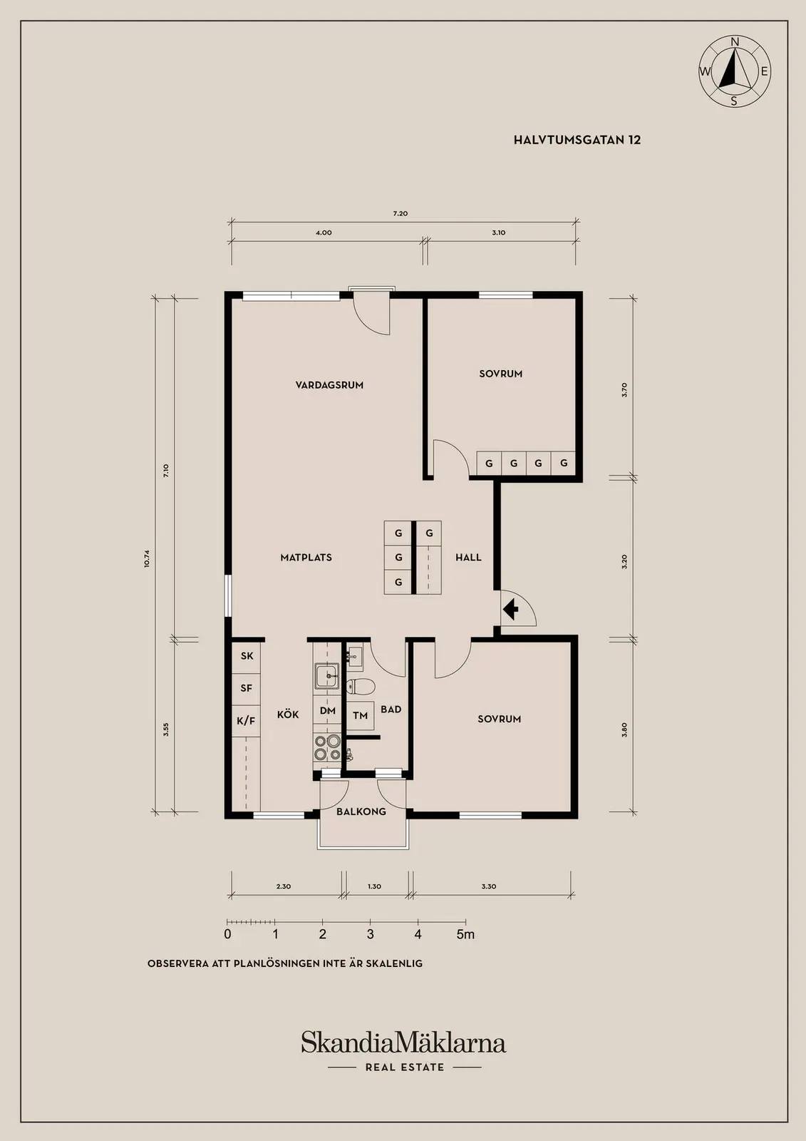 Floor plan for Halvtumsgatan 12