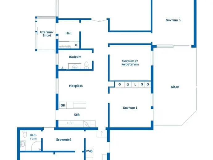 Planritning för Viksvägen 24