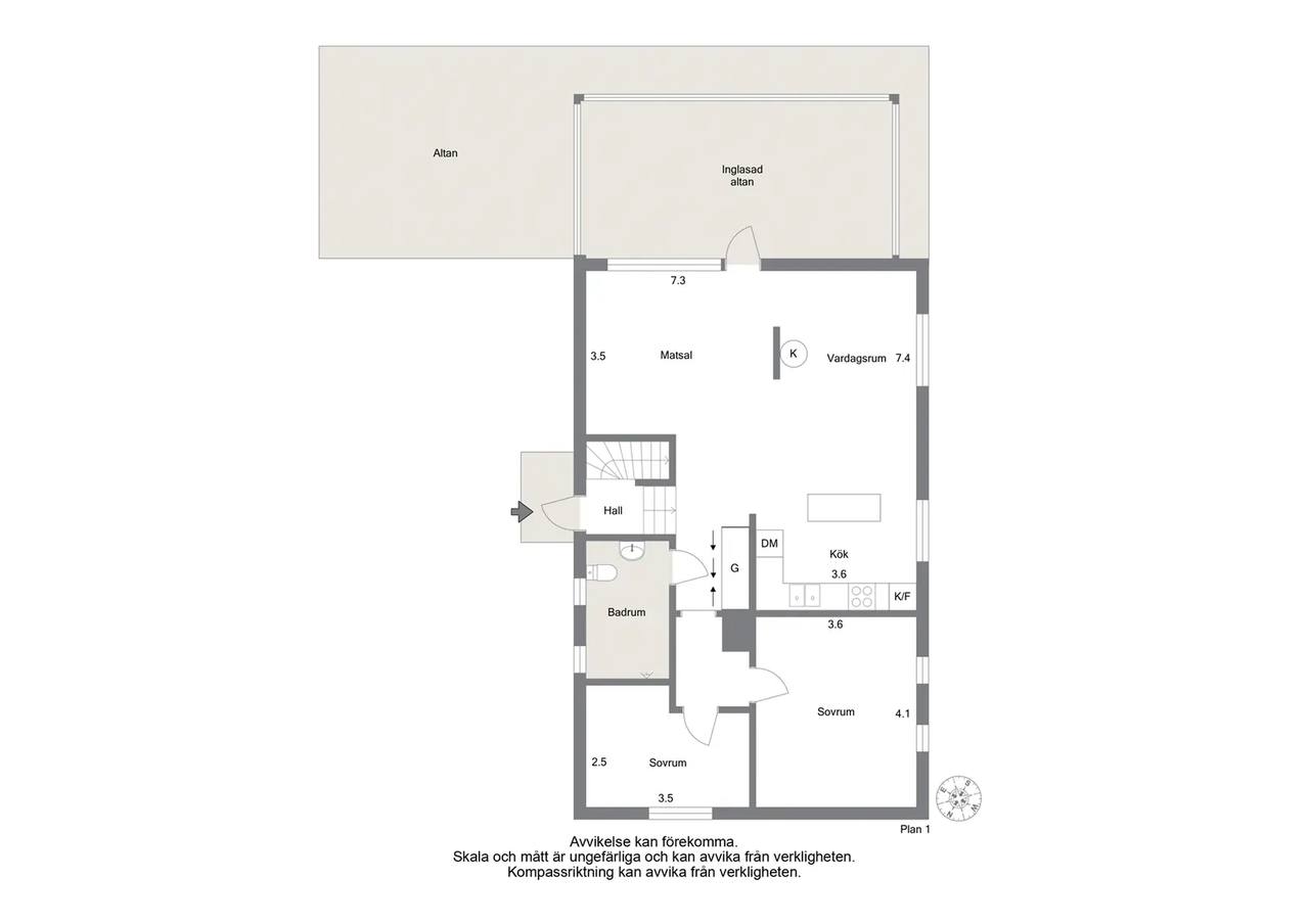 Floor plan for Myrstigen 11