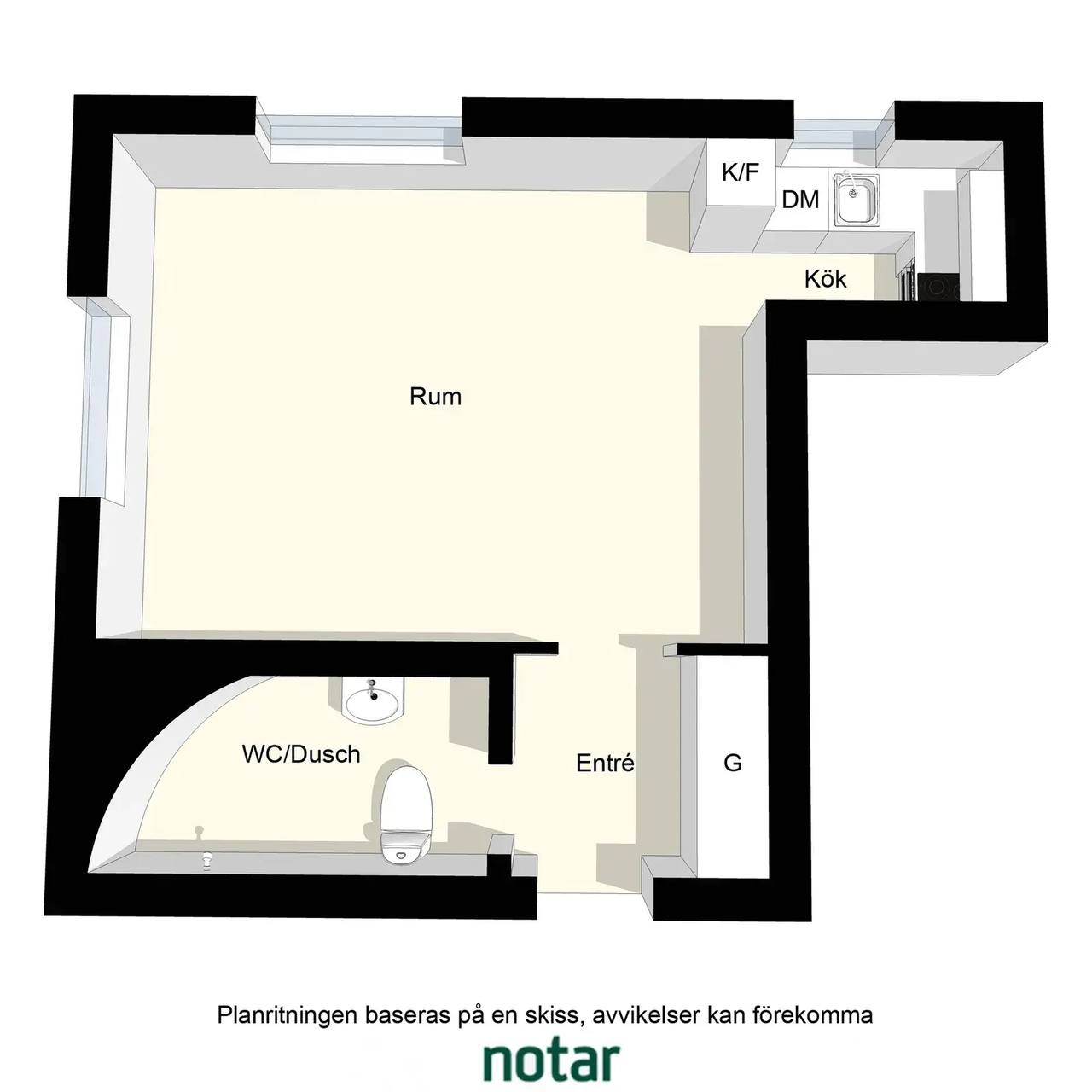 Planritning för Hökmossevägen 36A