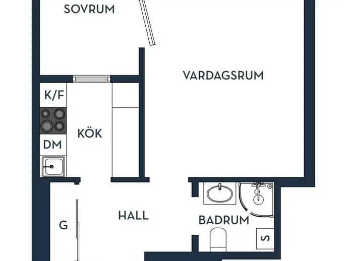 Floor plan for Lidnersgatan 12A
