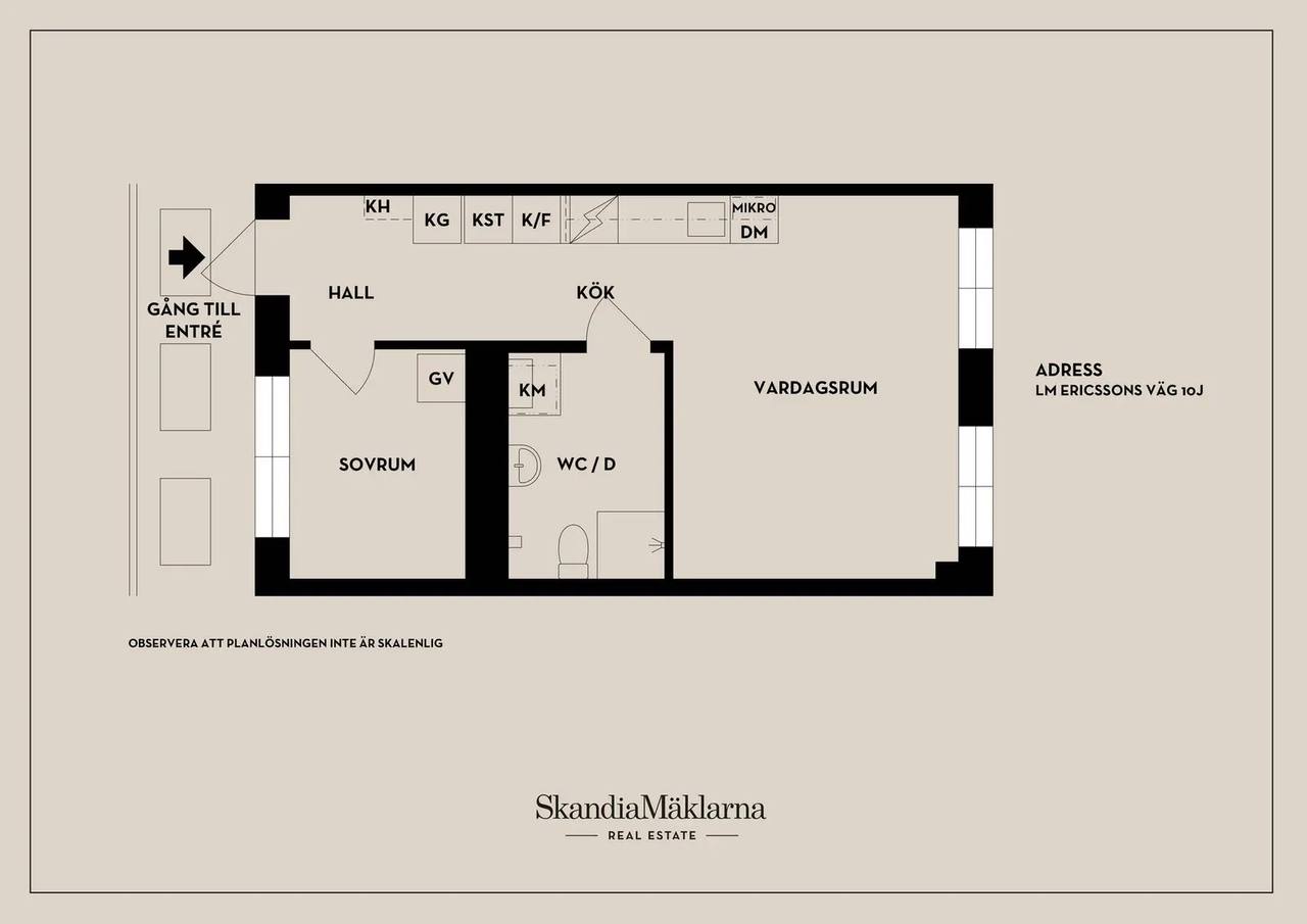 Floor plan for LM Ericssons väg 10J