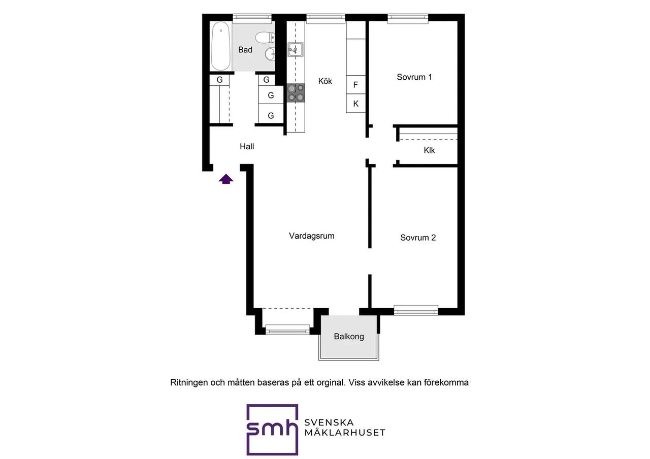 Floor plan for Holbergsgatan 125
