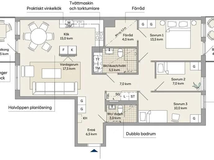 Floor plan for Boulevarden 14