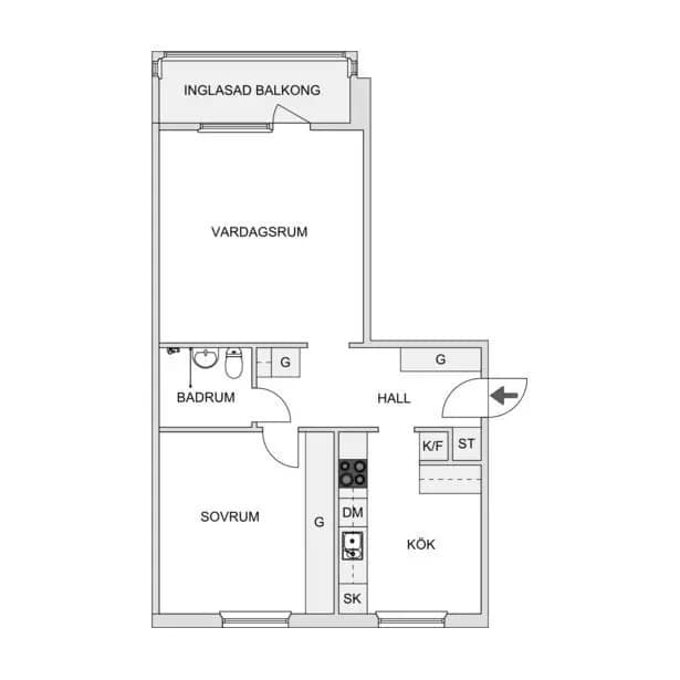 Planritning för Stockrosgatan 63
