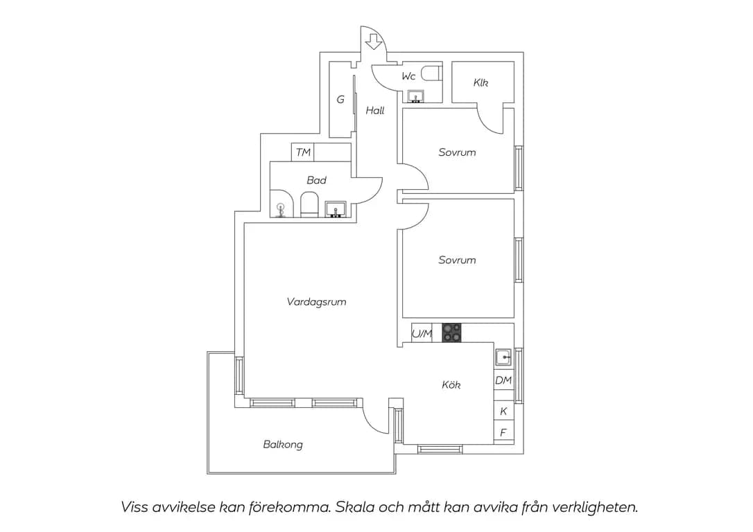 Planritning för Österviksbacken 4