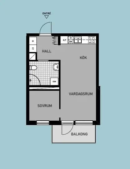 Planritning för Barkarbyvägen 96