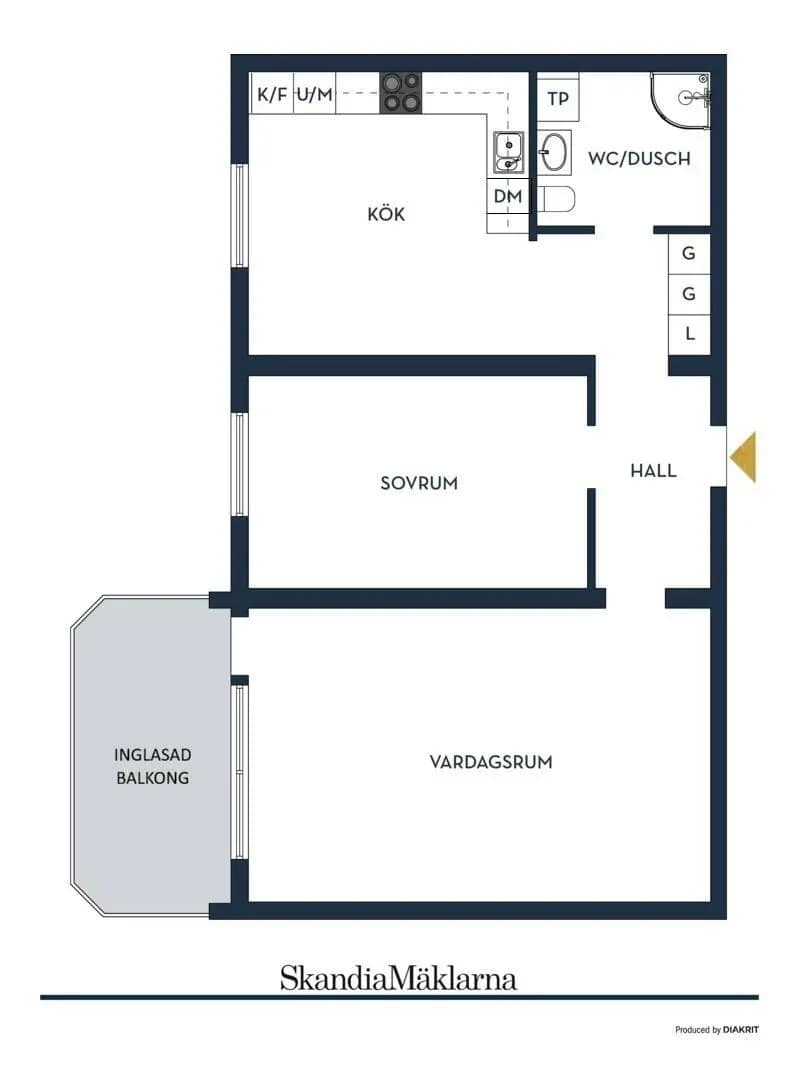 Planritning för Vältvägen 19