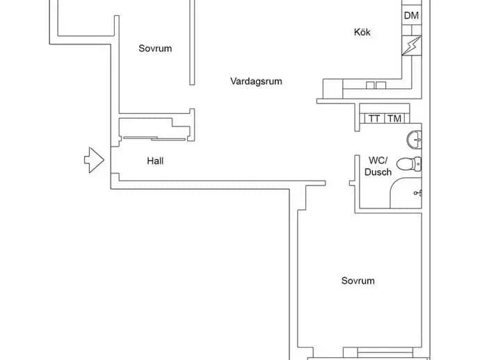 Planritning för Raffinadgatan 6