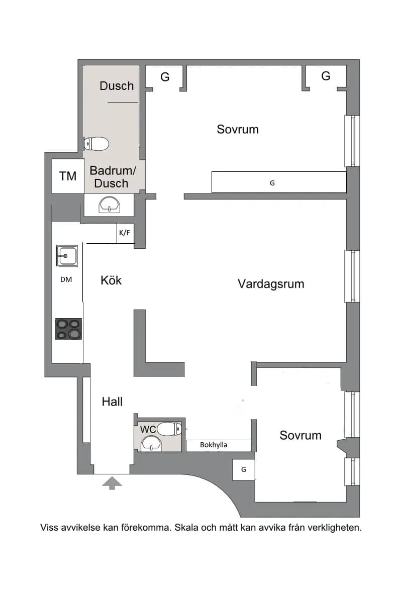 Floor plan for Sankt Eriksgatan 99, 5tr.