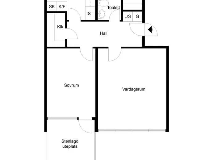 Planritning för Kavallerigatan 76