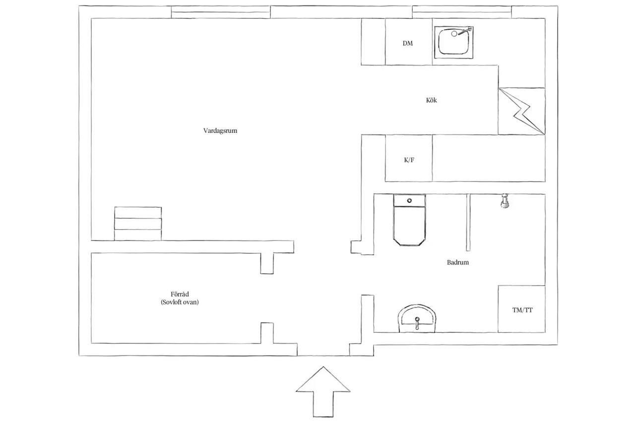 Floor plan for Karl Gustavsgatan 7A