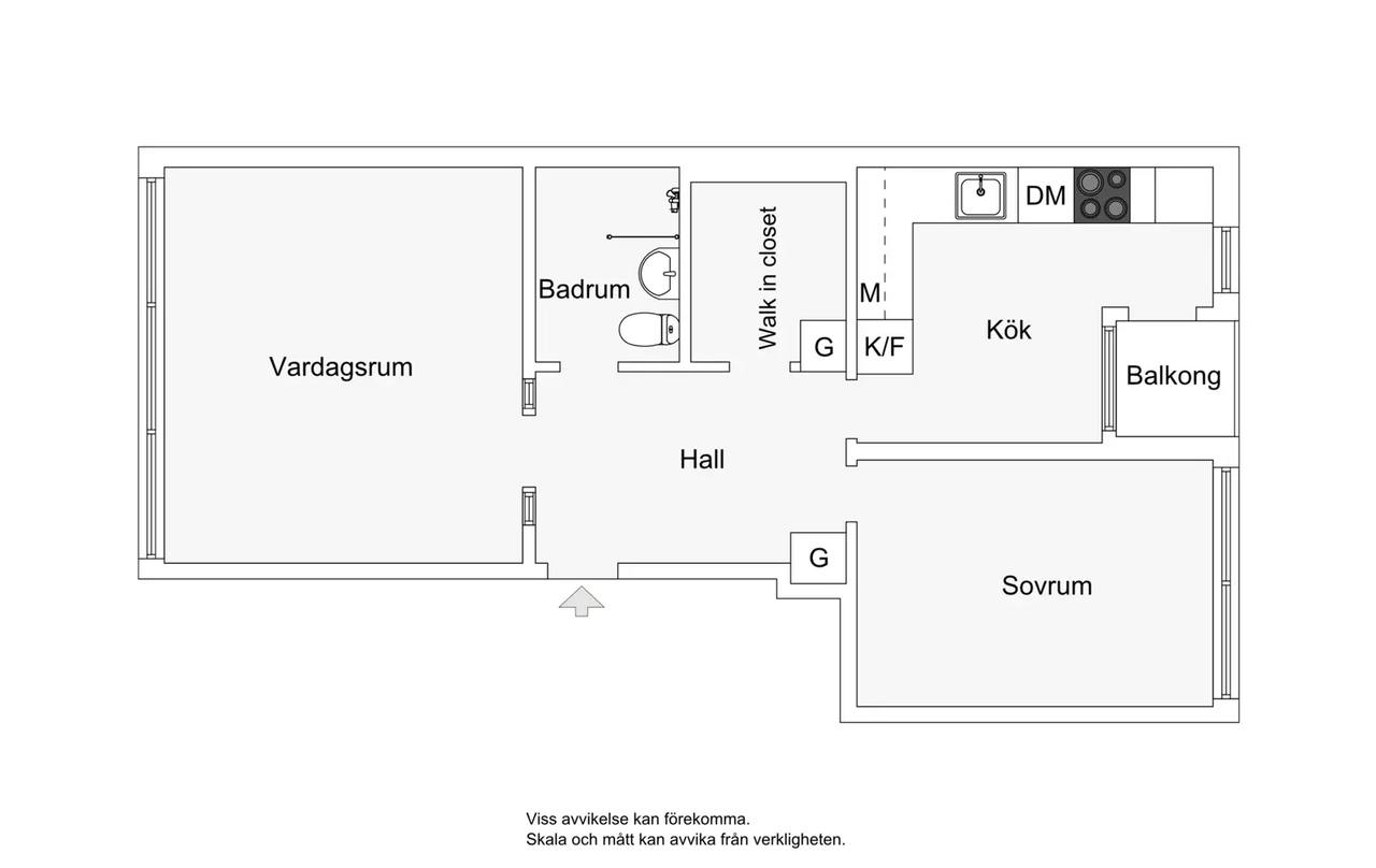 Floor plan for Ljusstöparbacken 26A, 3tr