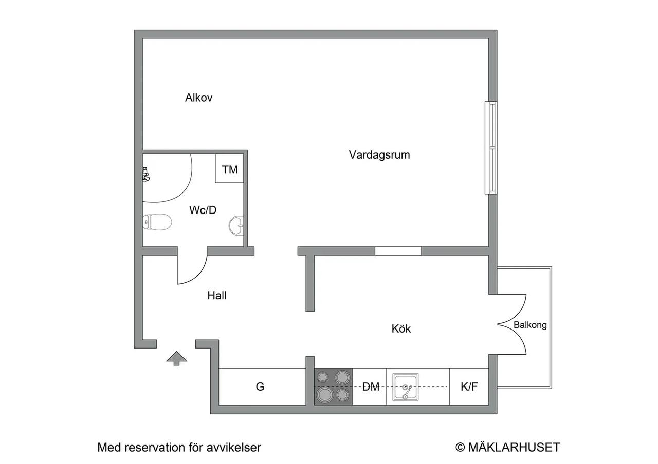 Floor plan for Svalgränd 3c