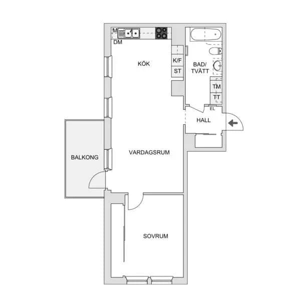 Floor plan for Lämmelgränd 5