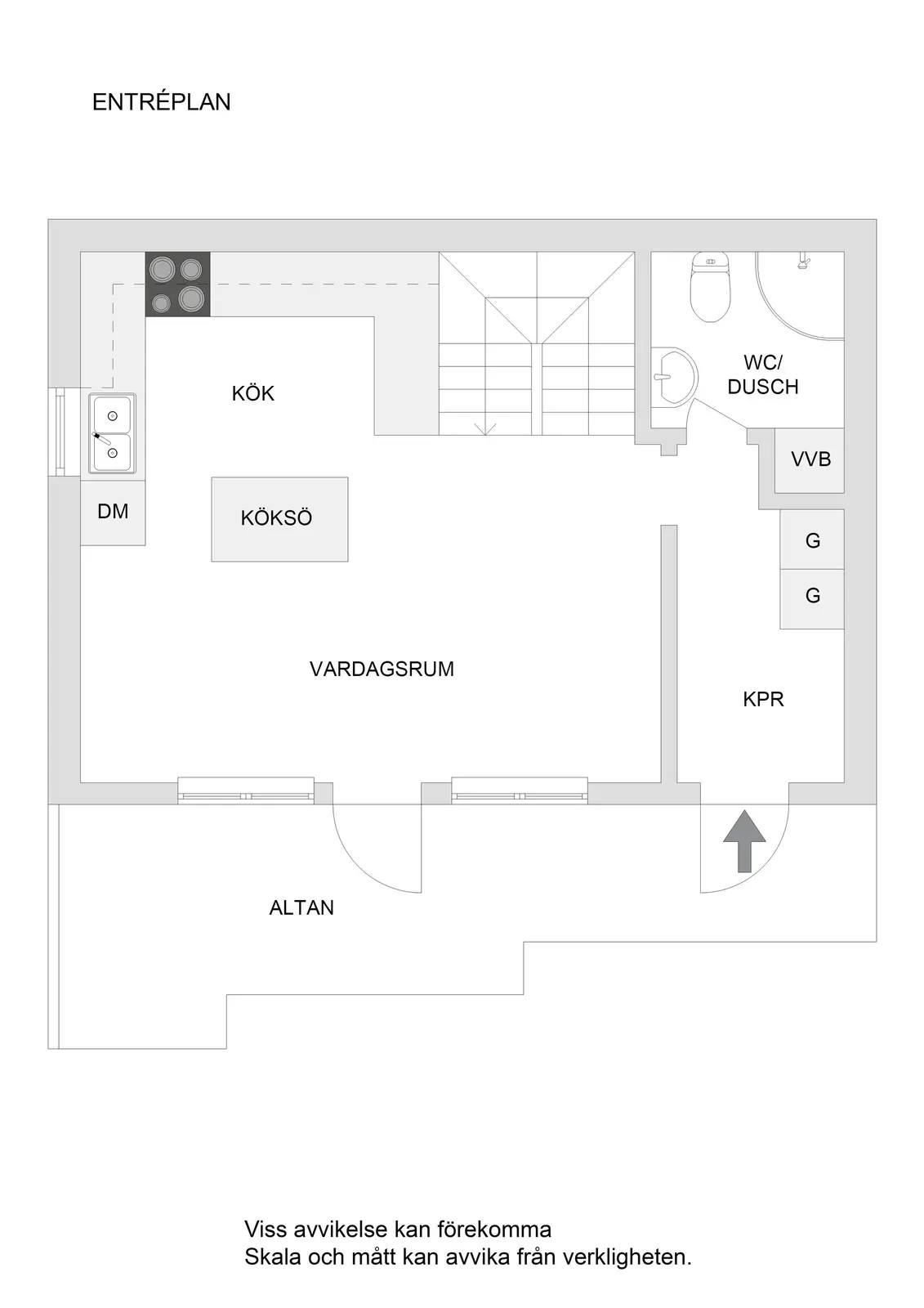Planritning för Slåttervägen 2t