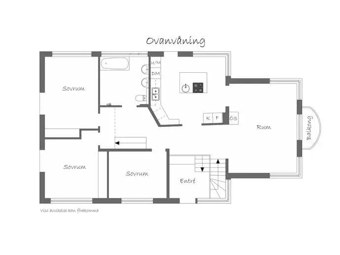 Planritning för Mariehillsvägen 16