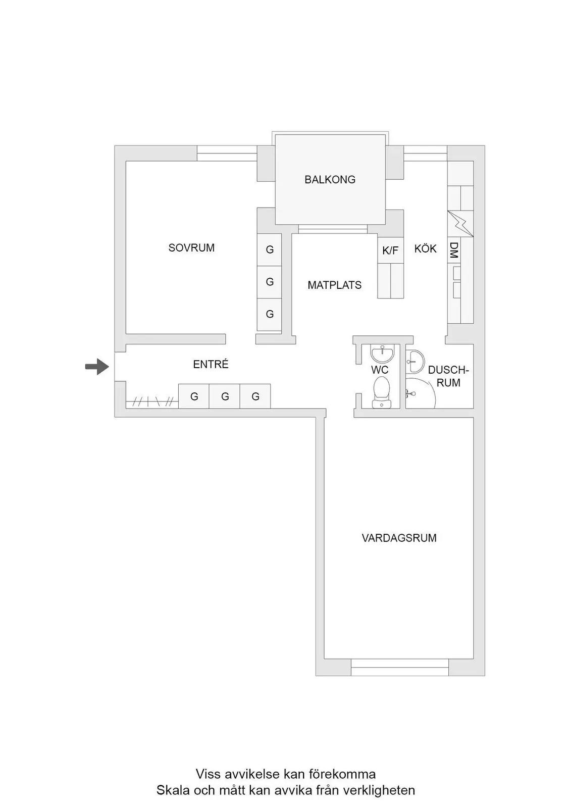 Planritning för Lillgårdsgatan 18