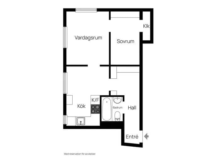 Floor plan for Tranebergsvägen 54