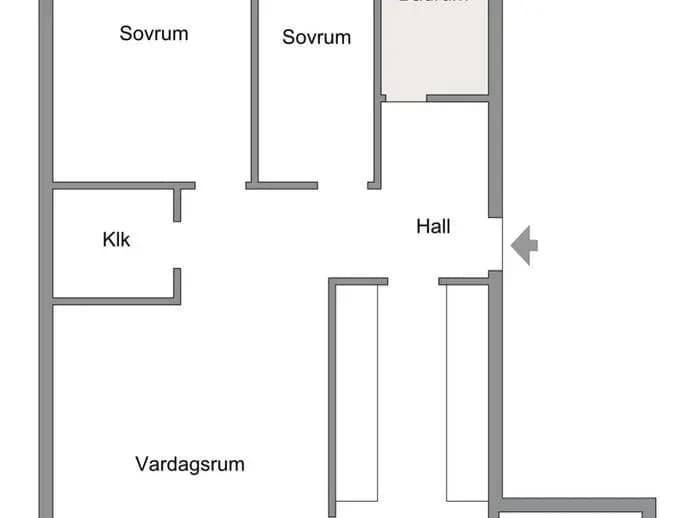 Floor plan for Elinsborgsbacken 29, 1tr