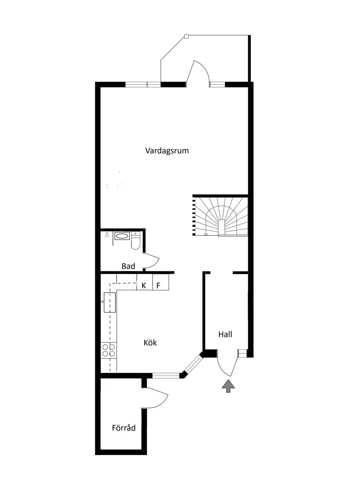 Floor plan for Marsgränd 40