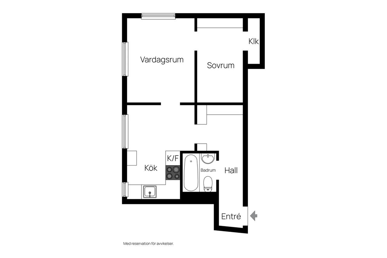 Floor plan for Tranebergsvägen 54