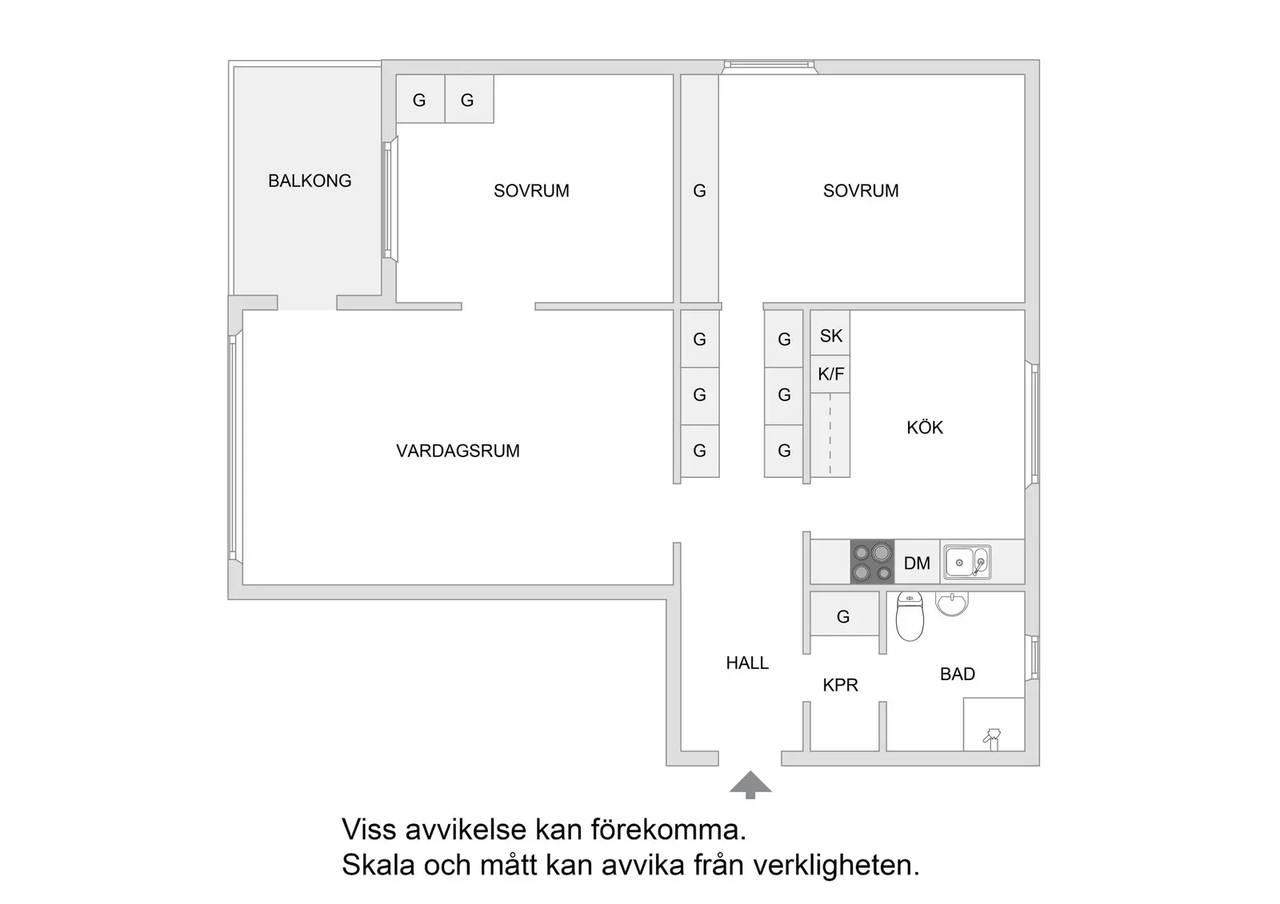 Planritning för Maltesholmsvägen 167