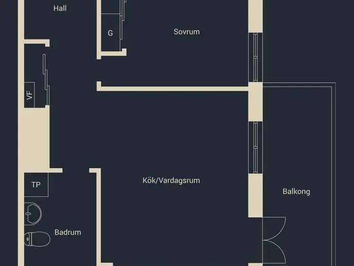 Planritning för Melodislingan 18