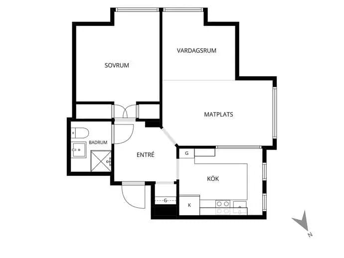 Floor plan for Sundkarlsbacken 5a