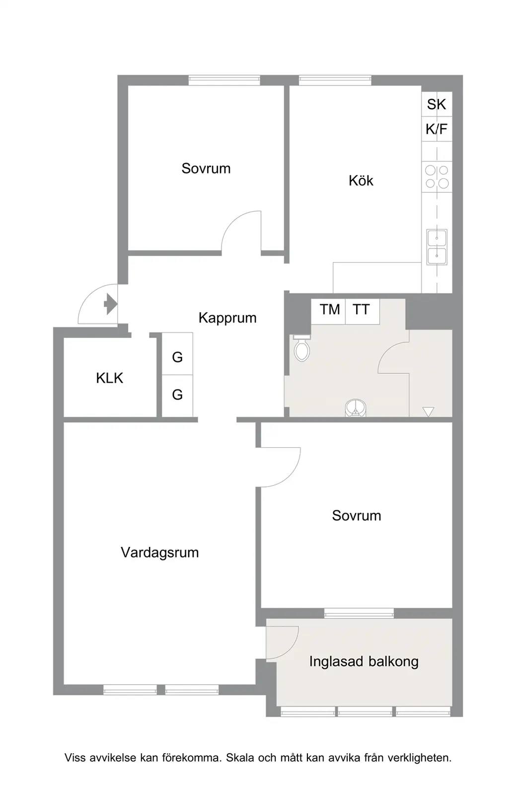 Floor plan for Klörupsvägen 37D